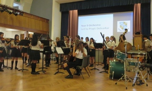 Orchestra led by a Year 9 student